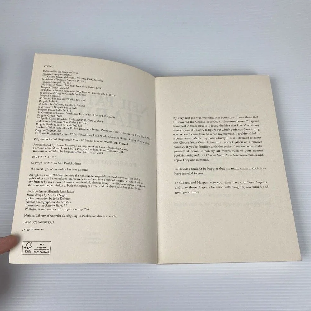 🤑 Choose Your Own Autobiography By Neil Patrick Harris Large Paperback Book - Picture 5 of 12